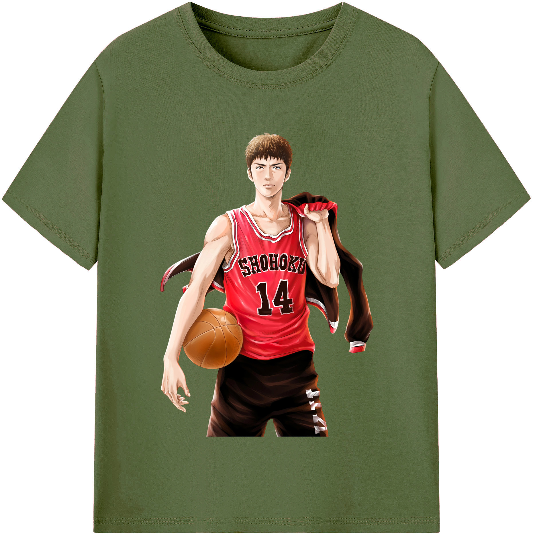 SLAM DUNK／スラムダンク 綿100％半袖Tシャツ（フロントプリント）